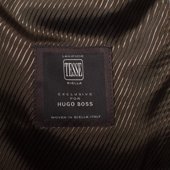 Hugo Boss Men's Sport Coat 42L Gray Brown Plaid Check TESSE Wool The Smith7 Cut - Picture 6 of 8